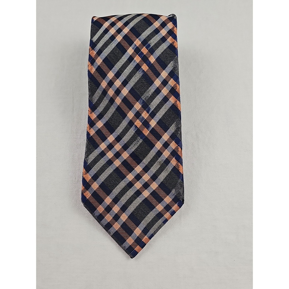 Chaps Men's Tie Multicolor Handmade 100% Silk Classic Necktie Plaid Check